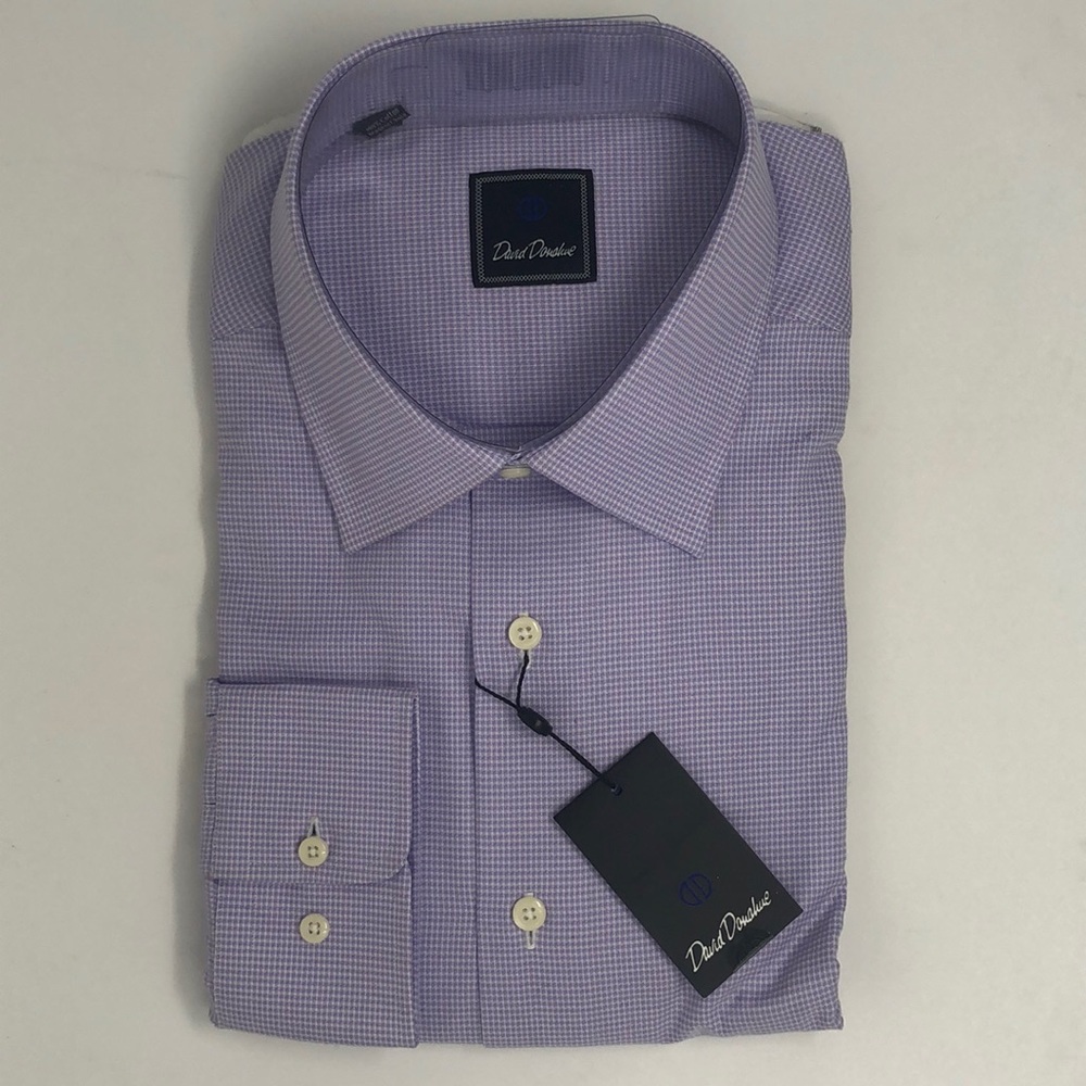 David Donahue Lilac Dress Shirt